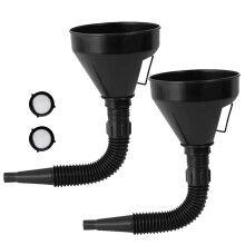 2 Pcs Fuel Funnel Set with Filter - Universal Car, Motorcycle, Automotive - Diesel, Adblue, Gasoline, Petrol Oil Funnel with Detachable Spout