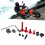 223Pcs Universal Motorcycle Fairing Bolt Kit, Screws, Washers, Nuts, Clips, Wrenches (Red) 5