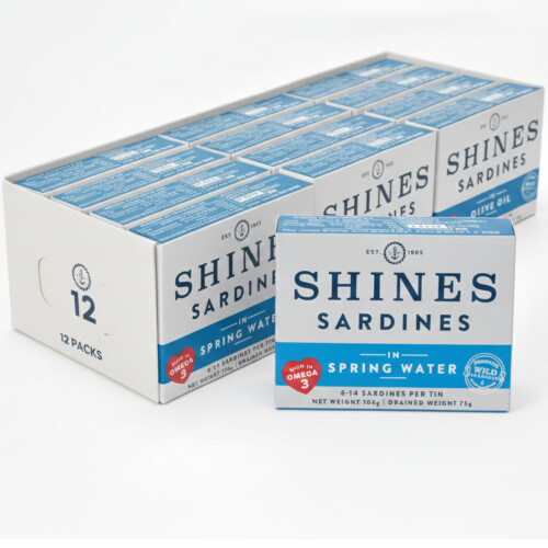 Tinned Sardines in Spring Water - 12 x 106g Cans