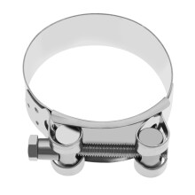 Motorcycle Exhaust Pipe Clip Stainless Steel Motorbike Exhaust Clamp 60-63mm Accessories for Car Motorcycle Exhaust Pipe Clamps Silver
