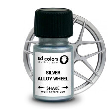 SILVER ALLOY WHEEL New Touch Up Paint 15ML SCRATCH CHIP BRUSH REPAIR