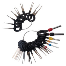 Auto Terminals Removal Tool Set 26PCS Pin Extractor Tools Kit Car Electrical Crimp Connector Removal Ejector Pins Wire Plug Depinning Terminal Key