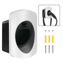 Wallbox Type 2 Cable Wall Mount | EV Charger Holder for Electric Car with IEC 62196-2 Connector | Charging Cable Organizer Type 2 Charging Station