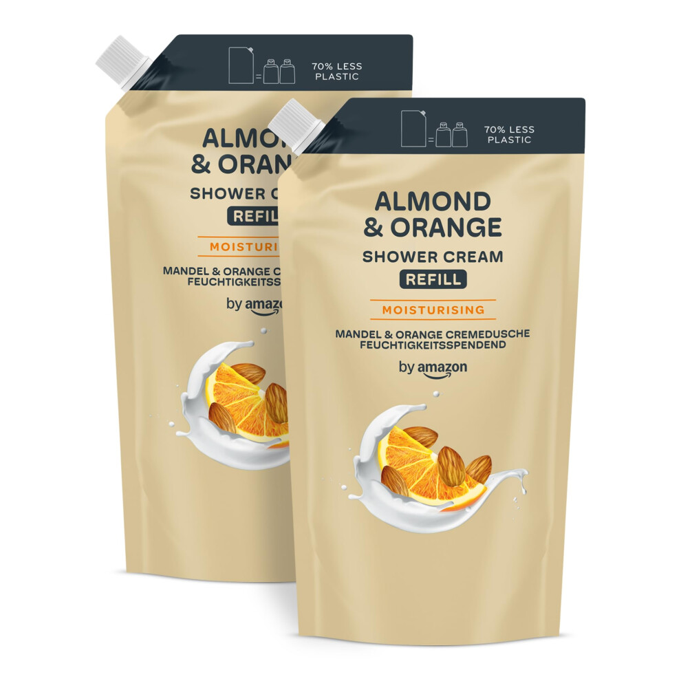 by Amazon Almond & Orange Shower Gel Refill, 2 x 1000ml 1 l (Pack of 2) - Image 4