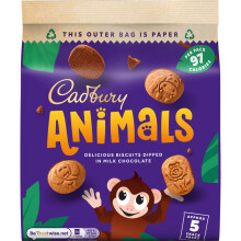 Animals Mini Biscuits, Fun Animal Shaped Biscuits for Kids, 5 19.9 g Snack Packs (Pack of 1)