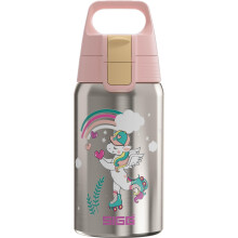 - Stainless Steel Kids Water Bottle - Shield One Uni Skate - Suitable For Carbonated Beverages - Leakproof - Lightweight - BPA Free - Brushed with