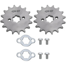2 Set 428 16T 17mm Motorcycle Front Engine Sprocket Drive Gear for 50cc 70cc 110cc 125cc 140cc 160cc Compatible with Honda TaoTao ATV Quad Dirt Bike