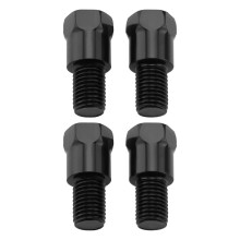 4pcs M10 32mm Motorcycle Mirror Mount Adapter RH and LH 10mm to 10mm Thread Height Adjustment Screw Handlebars Mirror Fitting Reverse Thread Bolts for
