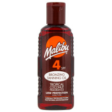 Sun SPF 4 Bronzing Tanning Oil with Coconut Fragrance, Hydrating Body Tanning Oil with Tropical Coconut Scent, Water Resistant, 100ml