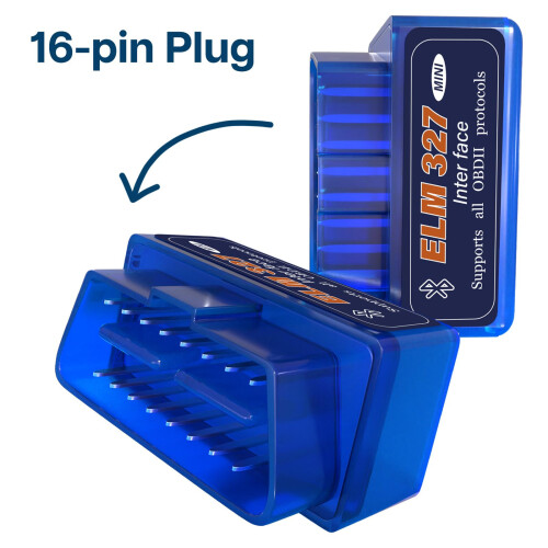 Mini Bluetooth OBD2 Car Scanner V2.1 – Vehicle Code Reader Diagnostic Tool for Engine Faults – Compatible with Android iOS Windows Devices – 2