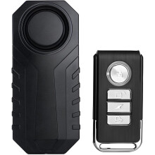 113dB Bike Alarm with Wireless Vibration Motion Sensor, Waterproof Motorcycle Alarm with Remote