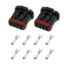 2Pcs 4 Pin Connector with Terminal Pins 72908-11 OEA JAE MX1900 Handlebar Wiring 4 Wire Male Connector Compatible with H-arley Davidson MX19004S51