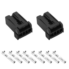2Pcs 4-Wire Male Connector Kit 4 Pin Connector Male Cable Housing Plug with Terminal Compatible with Har-ley Davidson, OEM 72914-01BK