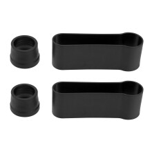 2 Sets of Trekking Pole Holder Accessory Set Fits Most Folding Walking Sticks Plastic Bracket 9x3cm + Rubber Ring Upper Hole 2.2cm Lower Hole 2.5cm
