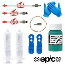 Bleed Kit for SRAM Mineral Oil Brakes - Fits Maven & DB8 Brakes - Bleeding Edge Tool, Mineral Oil Brake Fluid, 4-Piston Bleed Block Set (Single)