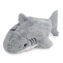 1 Piece Gray Shark Pencil Case, Cute Shark Zip Pencil Case, Plush Animal Stationery Bag, Large Capacity Storage Bag, Multi-Purpose Storage Bag