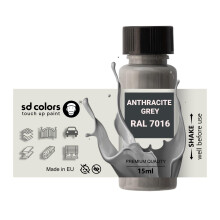 ANTHRACITE GREY RAL 7016 – 15ML Universal Touch Up Paint | Compatible with Cars, Wheels, Metal, Plastic & More