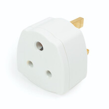 India to UK Power Adaptor, India to UK Travel Adapter for Visitors, White, Pack of 1 (INDIATOUKTAB112)