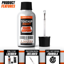30ml Clear Lacquer Coat for Car Paint Touch Up – Scratch and Chip Repair with Brush – Fast-Drying and Chip-Resistant – Gloss Finish