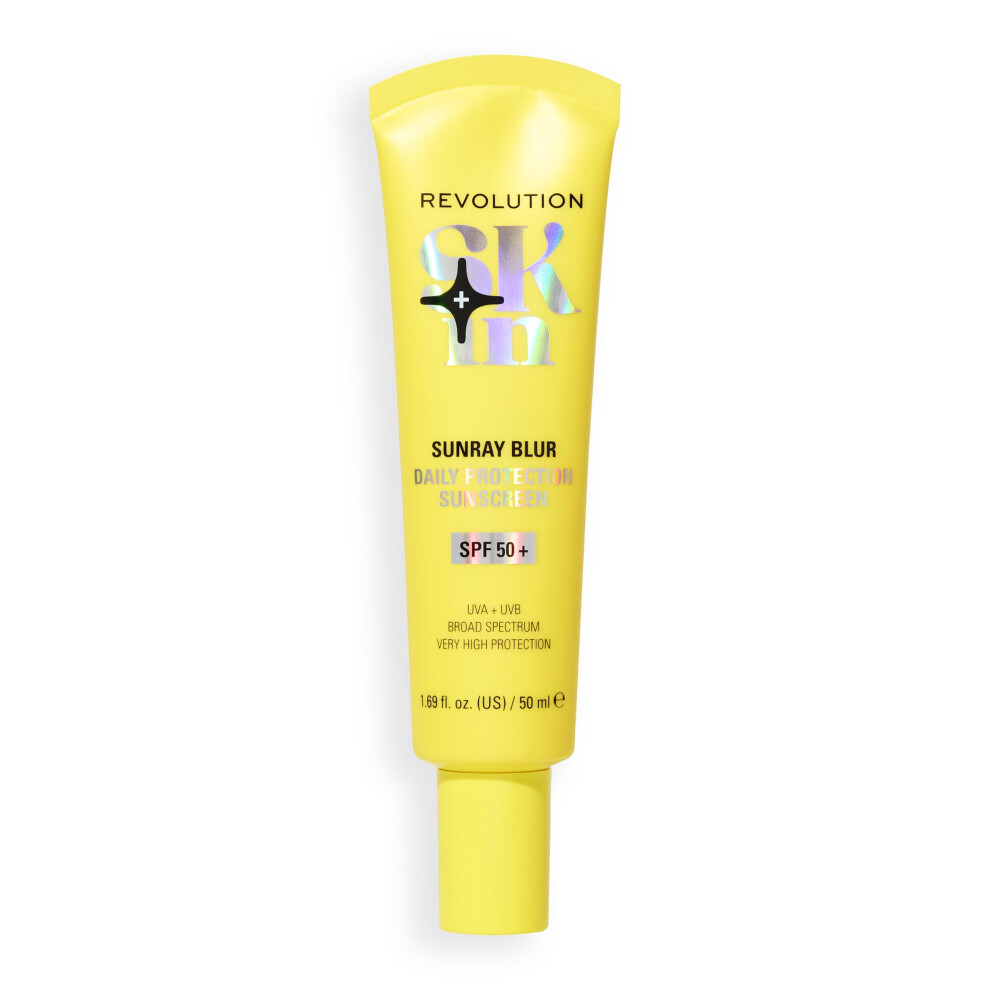 Revolution Skin, Sunray Blur Daily Protection Sunscreen SPF 50+, Lightweight, Non-Greasy Formula With Niacinamide, Face Sun Cream, Vegan & Cruelty-Free, 50ml - Image 5