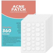 Acne Patches[360 Pcs],Hydrocolloid Dressing Cover for Effective Calming and Relief of Acne,Pimple Patches,Spot Treatment Pimple Stickers,Facial