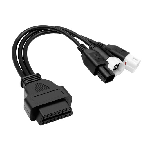 3 4 6 Pin OBD2 Diagnostic Cable Motorcycle OBD II Engine System Diagnostic Tool Fault Code Reader to 16 Pin Adapter, Compatible with Motorcycle Only