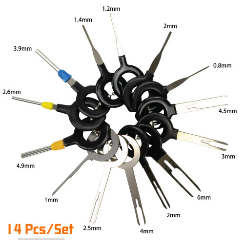 Terminal Removal Tool Kit, 52Pcs Terminal Ejector Kit for Car,Pin Extractor Tool Set Puller Repair Key Removal Tools for Most Connector Terminal 1