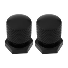 2x Rear Seat Mounting Screw Compatible with Har-ley Touring Softail FL,Knurled Aluminum Bolt,Black