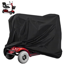 Mobility Scooter Cover, Waterproof Heavy Duty 210D Oxford Mobility Scooter Rain Cover with Silver Coating, All Weather Outdoor Electric Wheelchair