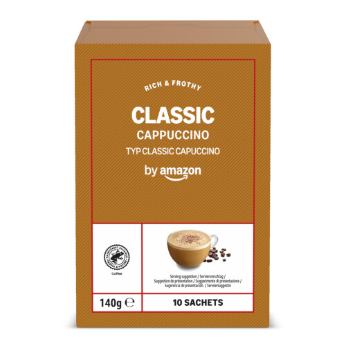 Cappuccino Sachet, Medium Roast, 10 * 14g 10 Pack- Rainforest Alliance Certified