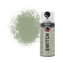 Switch 5 in 1 Nozzle Multi Surface Topcoat Decorative Spray Paint Aerosol 400ml Vintage Green Matt Finish