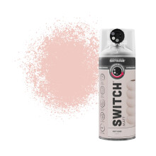 Switch 5 in 1 Nozzle Multi Surface Topcoat Decorative Spray Paint Aerosol 400ml Soft Rose Matt Finish