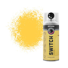 Switch 5 in 1 Nozzle Multi Surface Topcoat Decorative Spray Paint Aerosol 400ml Sunshine Yellow Gloss Finish