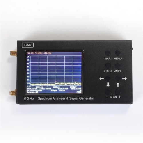 SA6 Handheld Spectrum Analyzer Signal Generator with Tracking Signal Source 35-6000MHz 3.2inch Touchscreen 1