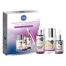 Luminous Skin Glow Solution Gift Pack (3 Products), Gift Set For Women, Includes Face Serum (30ml and 15ml) and Liquid Face Exfoliator (100ml),