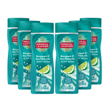 Bergamot & Sea Minerals Body Wash Shower Gel, Rich Creamy Lather & Long-lasting Luxury Fragrance, Vegan & Cruelty Free (6 x 235ml)