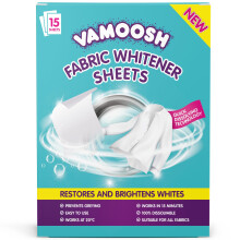 Laundry Whitener Sheets (Pack of 15) – Whitener for White Clothes – Restores & Brightens White Laundry in 15 Minutes – Dissolvable, Plastic-Free