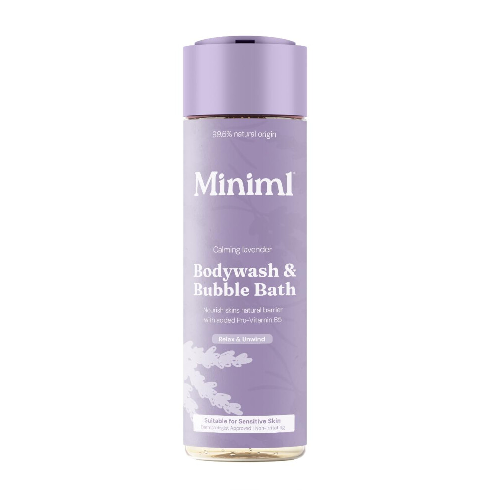 Miniml Lavender & Chamomile Bodywash & Bubble Bath 400ml bottle - Image 5