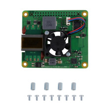 Für Raspberry Pi PoE+ HAT Erweiterungsplatine für Raspberry Pi 4B/3B+ PoE+ HAT 802.3af/At mit Kühlventilator
