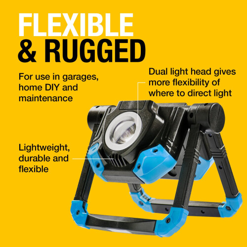 Ring 400 Lumen Battery Operated Floodlight, Work Light With Long Operating Time - Compact & Lightweight 2