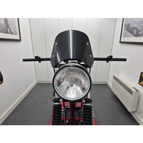 Motorcycle Flyscreen Windshield Windscreen Deflector | Universal | BLACK Screen for 5 '' - 8 '' (13cm to 20cm) Headlights 2