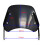 Motorcycle Flyscreen Windshield Windscreen Deflector | Universal | BLACK Screen for 5 '' - 8 '' (13cm to 20cm) Headlights 7