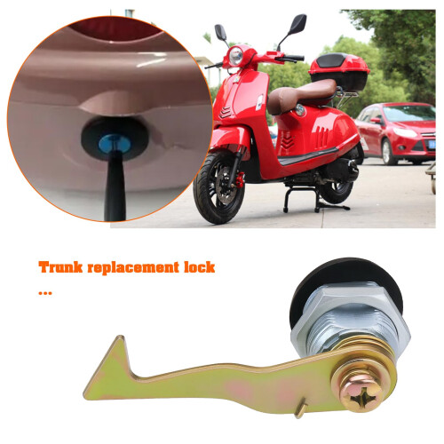 1x Motorcycle Replacement Lock Top Case Lock Suitcases Replacement Lock Compatible with Venezia Compatible with Rome with Key 1
