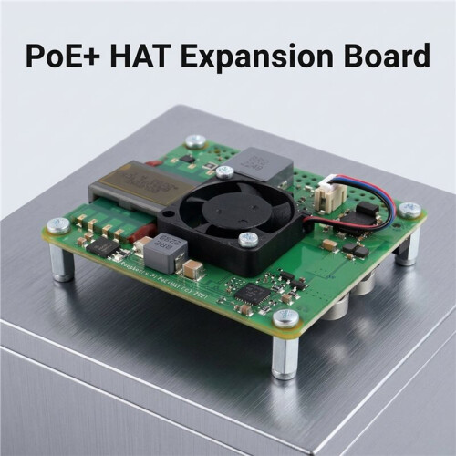 Per Scheda di Espansione PoE+ HAT per Raspberry Pi 4B/3B+ PoE+ HAT 802.3af/At con Ventola di Raffreddamento 2