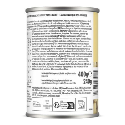 Butter Beans In Water, 400g 2