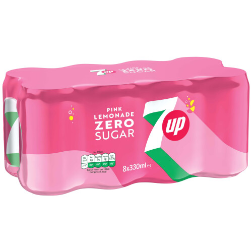 Zero Pink Lemonade 330ml Can (Pack of 8) 2