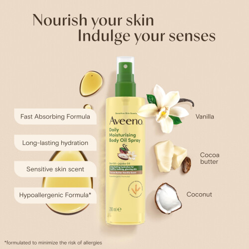 Aveeno Daily Moisturizing Cocoa Oil Spray 200ml 2