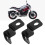 2pcs M8 Mini Motorcycle Turn Signal Indicators Lights Bracket for Motorcycle Black 2