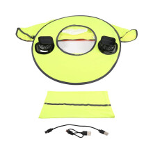 Zonnescherm voor Veiligheidshelm met Zonneventilatoren, Nekbescherming, Verkoelende Accessoires voor Buitenwerkzaamheden in de Bouw, 1 Stuk