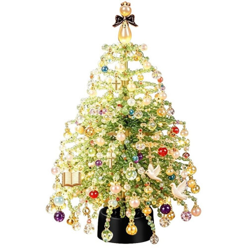Handmade Bead Weaving Tabletop Tree DIY Kit, Multi-Themed Holiday Decor Set, Stress Relief  Making Gift B